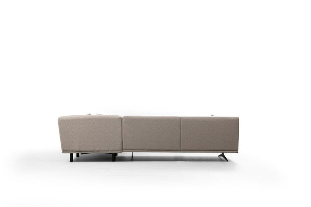 Asir Divano Angolare a destro 4 posti in tessuto Bentley Beige