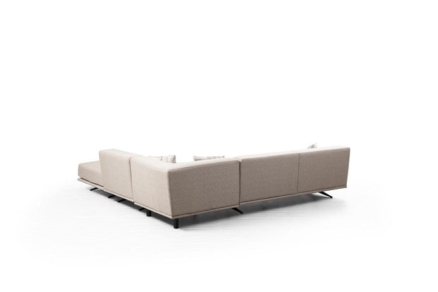Asir Divano Angolare a destro 4 posti in tessuto Bentley Beige