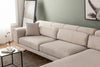 Asir Divano Angolare a destro 4 posti in tessuto Jivago Beige