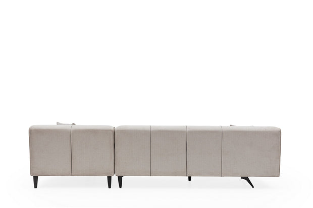 Asir Divano Angolare a destro 4 posti in tessuto Jivago Beige