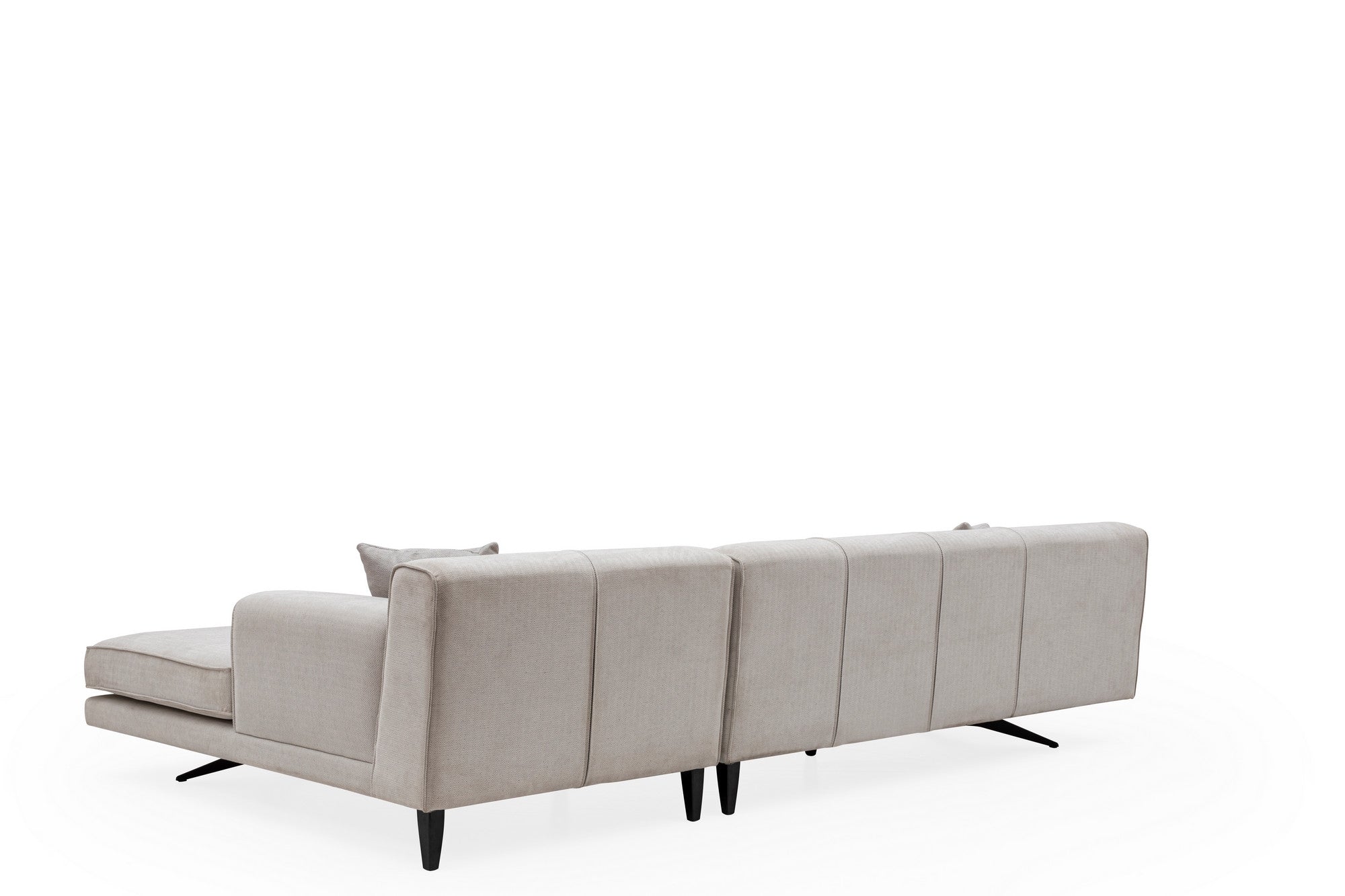 Asir Divano Angolare a destro 4 posti in tessuto Jivago Beige