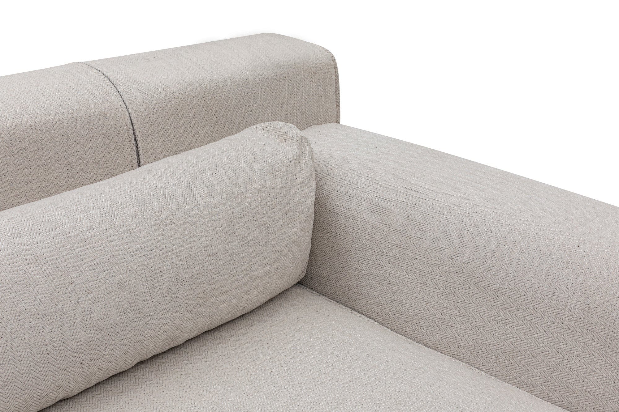 Asir Divano Angolare a destro 4 posti in tessuto Jivago Beige