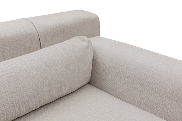 Asir Divano Angolare a destro 4 posti in tessuto Jivago Beige