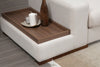 Asir Divano Angolare a destro 4 posti in tessuto Loop 19 Beige