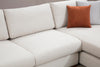 Asir Divano Angolare a destro 4 posti in tessuto Loop 19 Beige