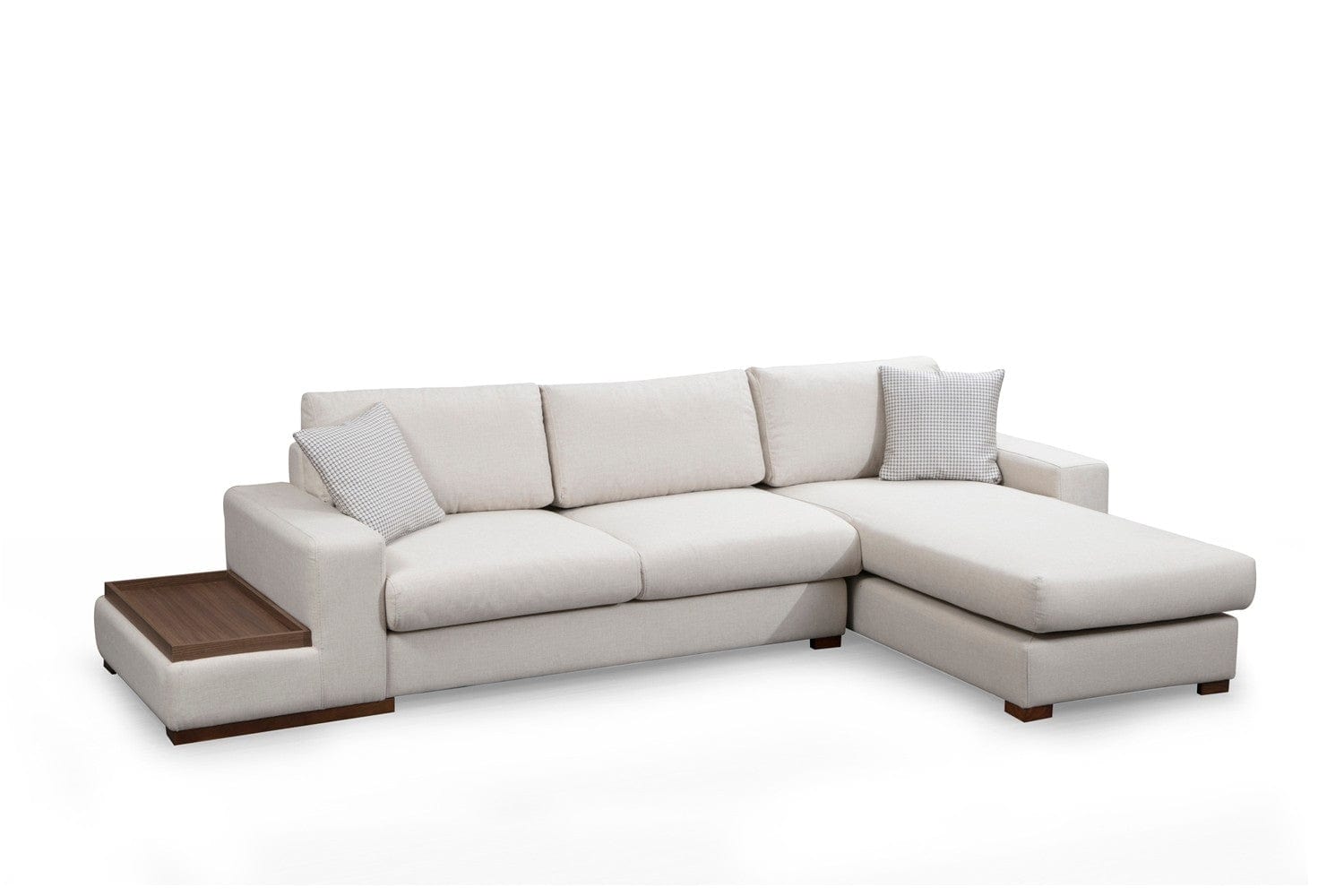 Asir Divano Angolare a destro 4 posti in tessuto Loop 19 Beige