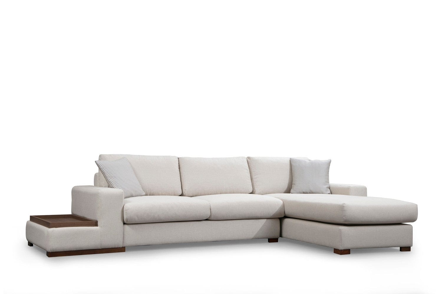 Asir Divano Angolare a destro 4 posti in tessuto Loop 19 Beige