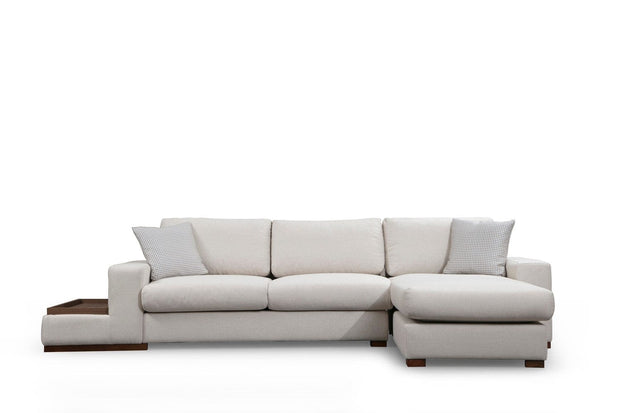 Asir Divano Angolare a destro 4 posti in tessuto Loop 19 Beige