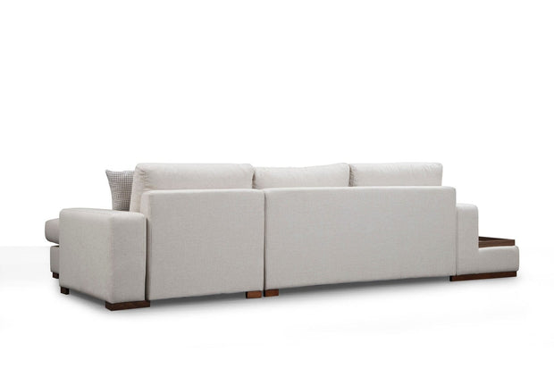 Asir Divano Angolare a destro 4 posti in tessuto Loop 19 Beige