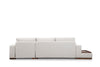Asir Divano Angolare a destro 4 posti in tessuto Loop 19 Beige