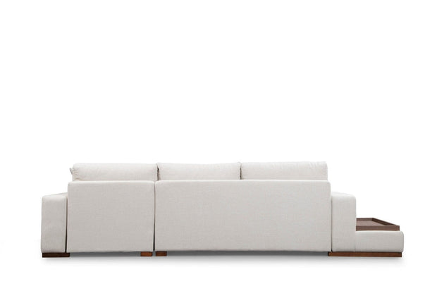 Asir Divano Angolare a destro 4 posti in tessuto Loop 19 Beige