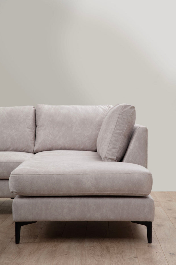 Asir Divano Angolare a destro 4 posti in tessuto Porto Beige