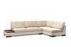 Asir Divano Angolare a destro 4 posti in velluto Tulip Beige