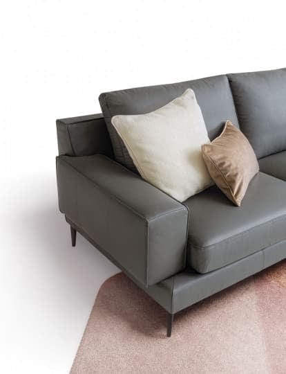 LeComfort Divano Angolare a destro 4 posti Kenny Grigio