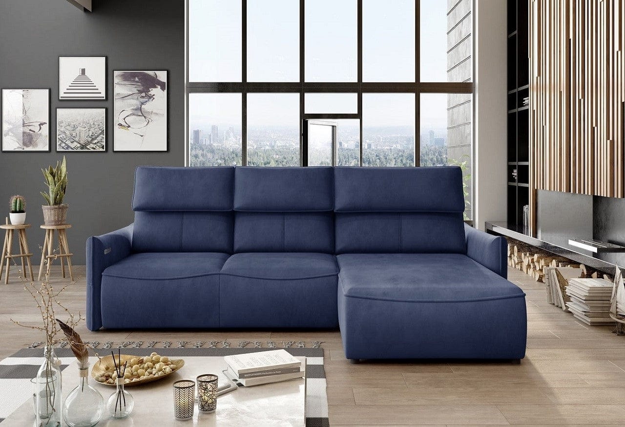 Wersal Divano Angolare a destro 4 posti Magus Mini Blu