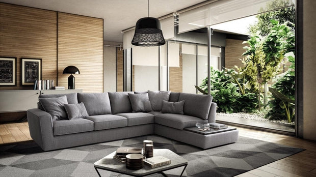 LeComfort Divano Angolare a destro 4 posti Magy Grigio