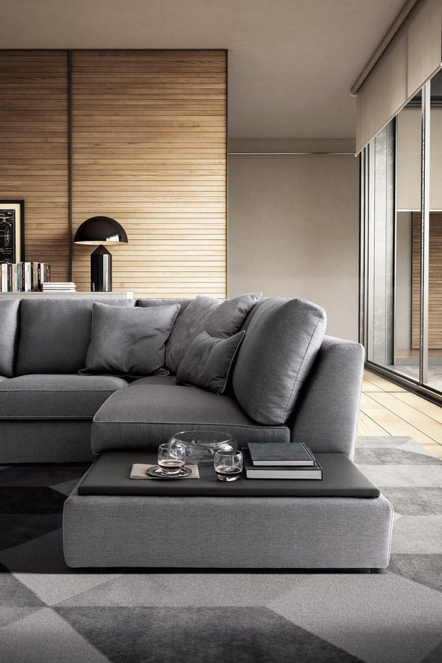 LeComfort Divano Angolare a destro 4 posti Magy Grigio