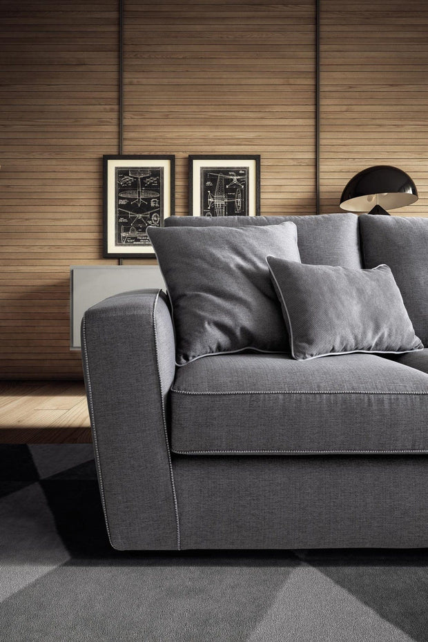 LeComfort Divano Angolare a destro 4 posti Magy Grigio