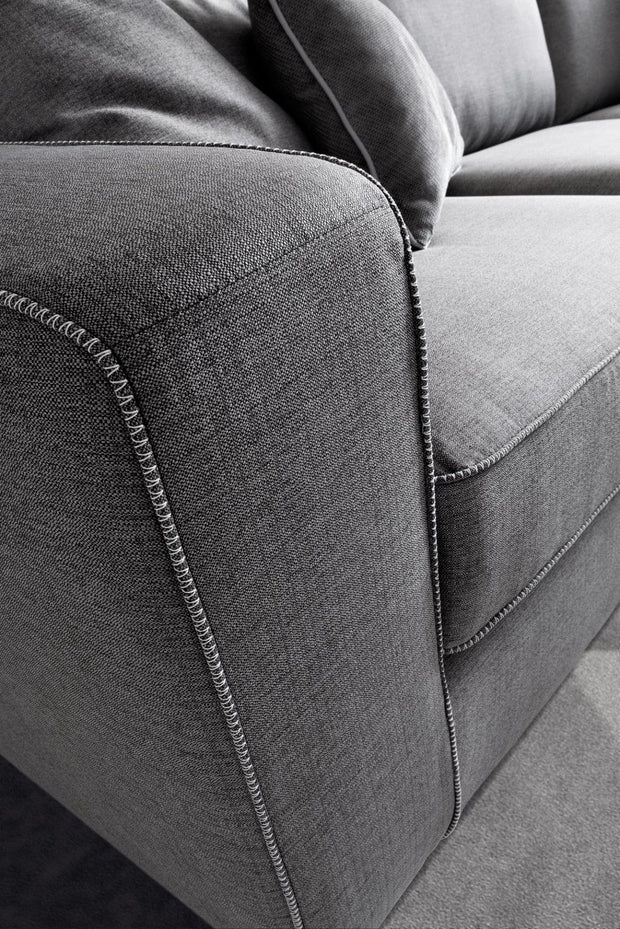 LeComfort Divano Angolare a destro 4 posti Magy Grigio
