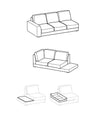 LeComfort Divano Angolare a destro 4 posti Magy Grigio