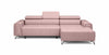 Wersal Divano Angolare a destro 4 posti Mavin Mini Rosa