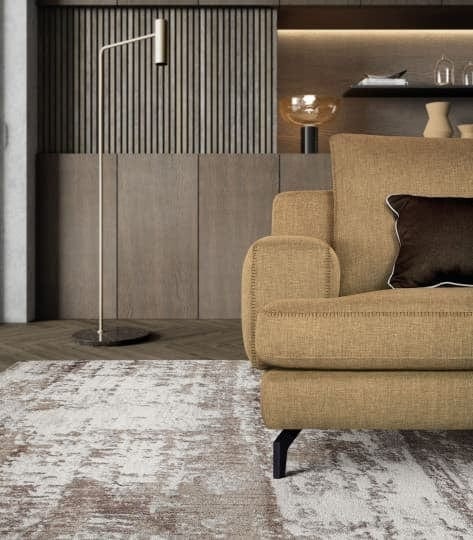 LeComfort Divano Angolare a destro 4 posti Nixie Giallo