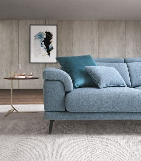 LeComfort Divano Angolare a destro 4 posti Notos Blu