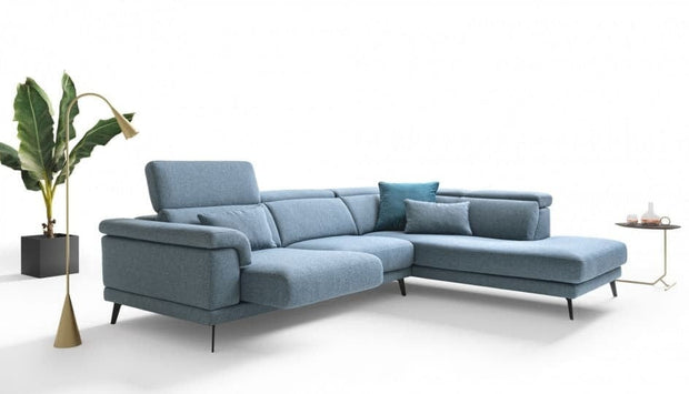 LeComfort Divano Angolare a destro 4 posti Notos Blu