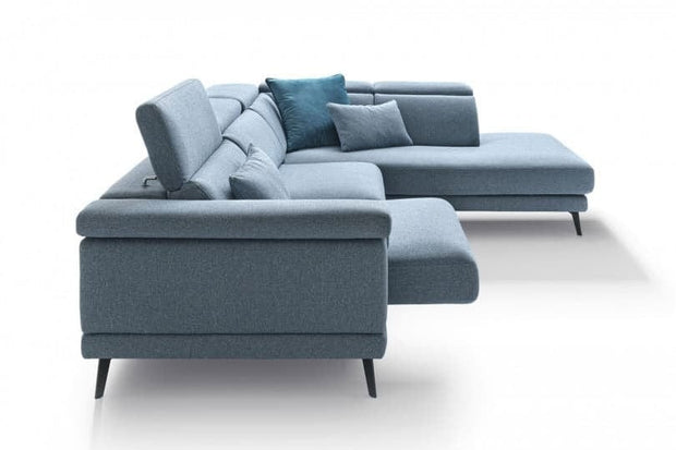 LeComfort Divano Angolare a destro 4 posti Notos Blu