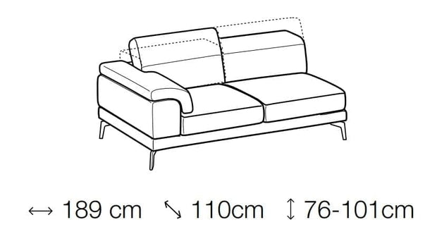 LeComfort Divano Angolare a destro 4 posti Notos Blu