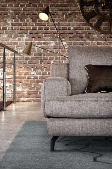 LeComfort Divano Angolare a destro 4 posti Noxin Marrone