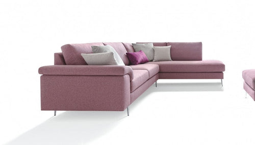 LeComfort Divano Angolare a destro 4 posti Papilis Rosa