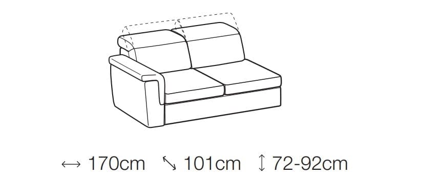 LeComfort Divano Angolare a destro 4 posti Pier Crema