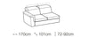 LeComfort Divano Angolare a destro 4 posti Pier Crema