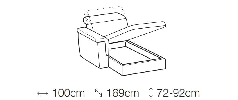 LeComfort Divano Angolare a destro 4 posti Pier Crema