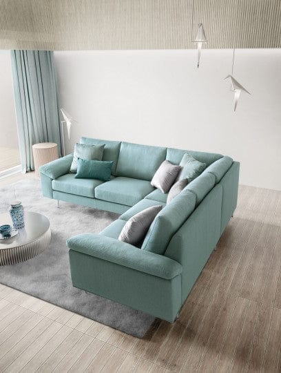 LeComfort Divano Angolare a destro 4 posti Sfingis Turchese