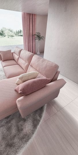 LeComfort Divano Angolare a destro 4 posti Thos Rosa