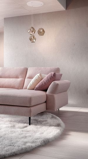 LeComfort Divano Angolare a destro 4 posti Thos Rosa