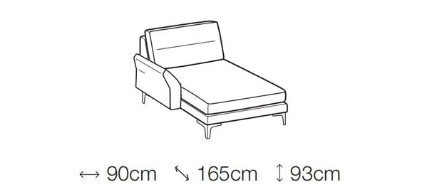 LeComfort Divano Angolare a destro 4 posti Thos Rosa