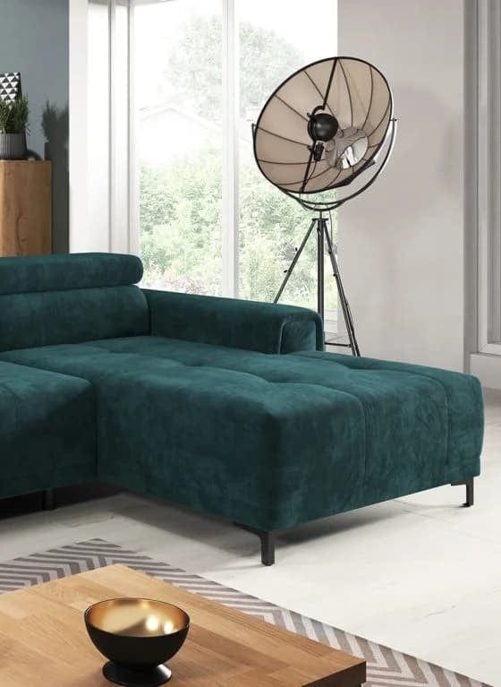 Divano Angolare a destro 4 posti Voltaire Mini Verde (2)