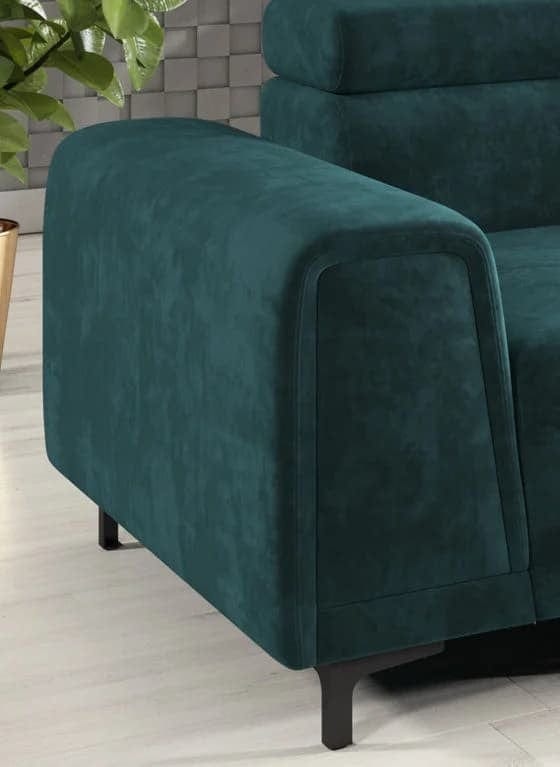 Divano Angolare a destro 4 posti Voltaire Mini Verde (3)