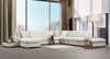Asir Divano Angolare a destro 5 posti in tessuto Loop 11 Beige