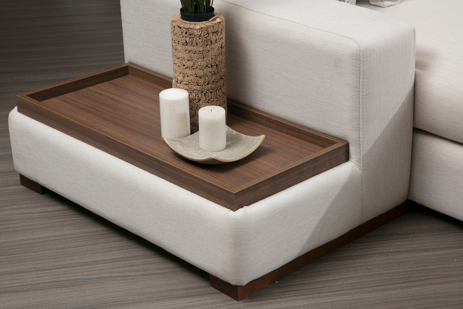 Asir Divano Angolare a destro 5 posti in tessuto Loop 11 Beige