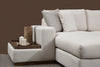 Asir Divano Angolare a destro 5 posti in tessuto Loop 11 Beige