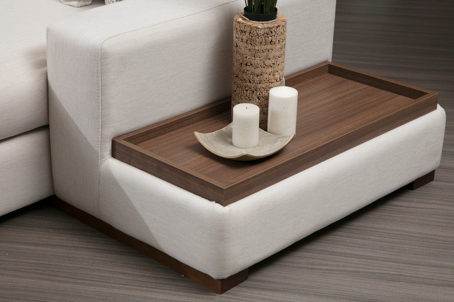 Asir Divano Angolare a destro 5 posti in tessuto Loop 9 Beige