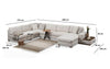 Asir Divano Angolare a destro 5 posti in tessuto Loop 9 Beige