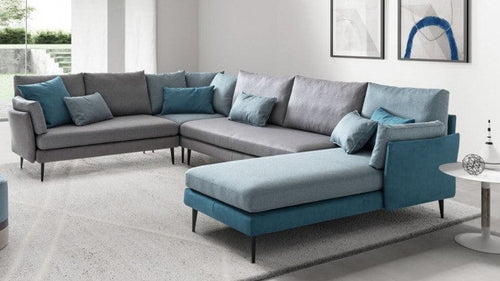 LeComfort Divano Angolare a destro 5 posti Ralphael Grigio