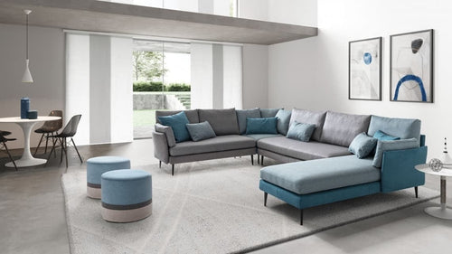 LeComfort Divano Angolare a destro 5 posti Ralphael Grigio