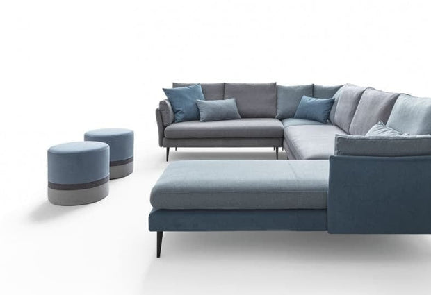 LeComfort Divano Angolare a destro 5 posti Ralphael Grigio