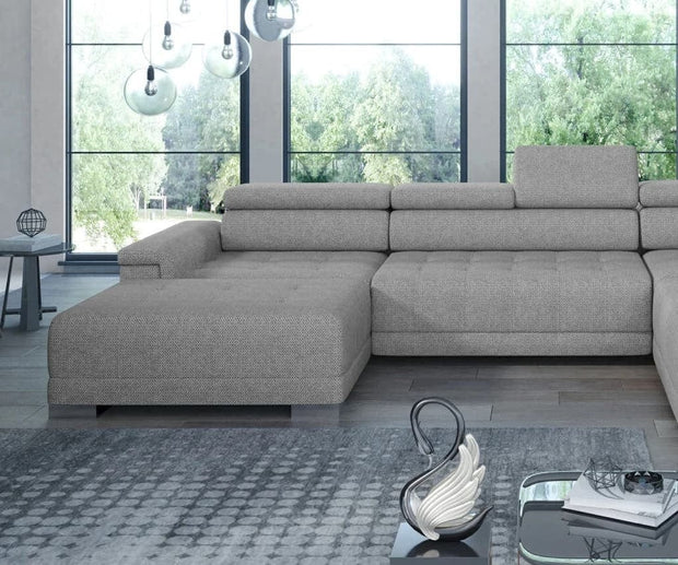Wersal Divano Angolare a destro 6 posti Campis XL Grigio